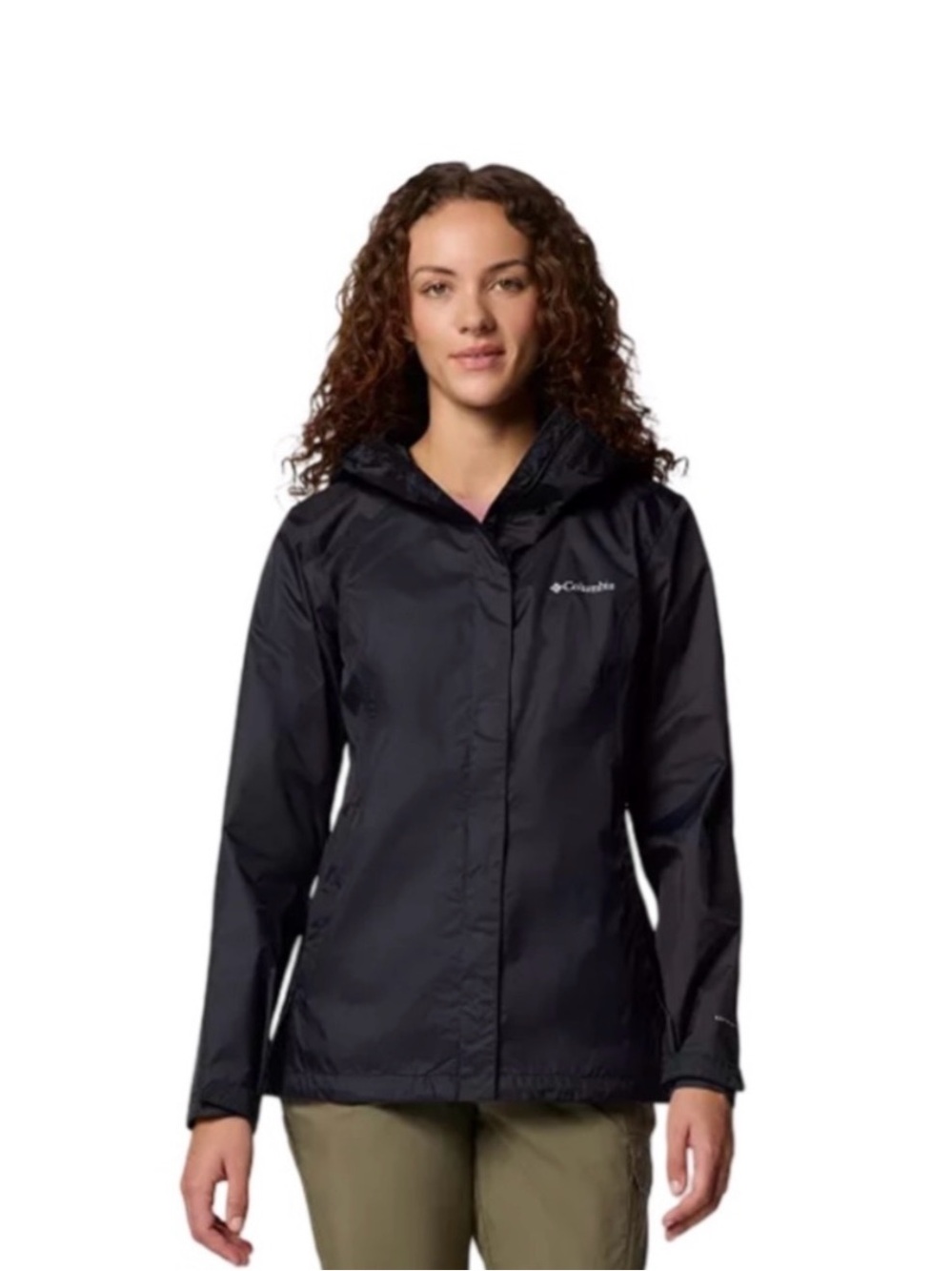 Columbia Sportswear Waterproof Black Hooded Shell Jacket